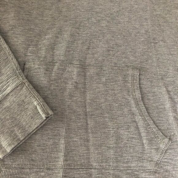 Polo Ralph Lauren Men’s Waffle Henley Hoodie Light Grey Size Medium - Picture 4 of 9